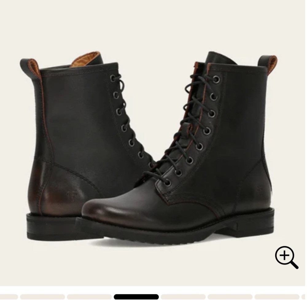 Frye Classic Leather Veronica Flex Combat Boot.